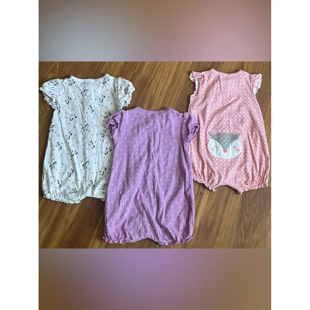 Simple Joys by Carter's Baby Girl 3  Snap-Up Rompers - Size 18 M